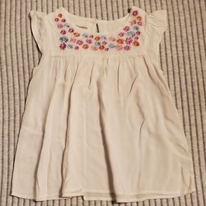 Toughskins Brand Girls White Embroidered Blouse